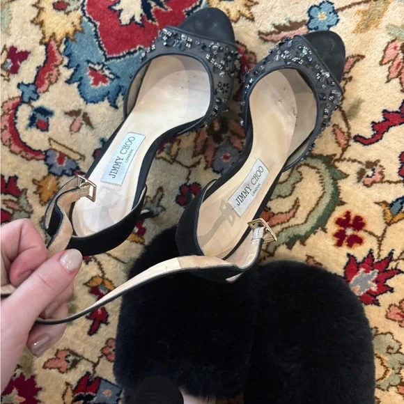 FINAL SALE - Jimmy choo glittery sandals - Picture 5 of 8